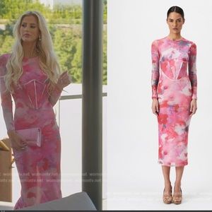 Lena Mesh Midi Dress in Wildflower